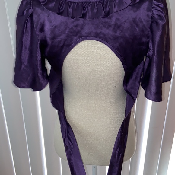 🔴   4/$20.  Vintage-ish Built by Wendy silk blouse - Picture 7 of 11